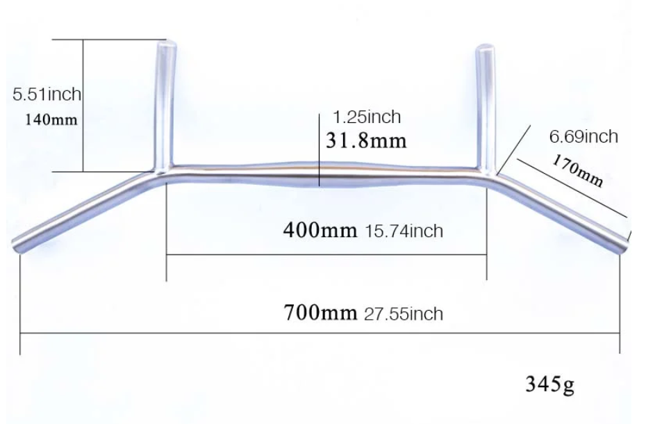 TITANIUM Bicycle pure titanium handlebars 31.8mm
