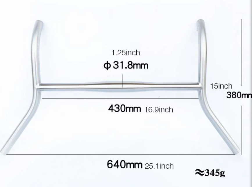 TITANIUM Bicycle pure titanium handlebars 31.8mm