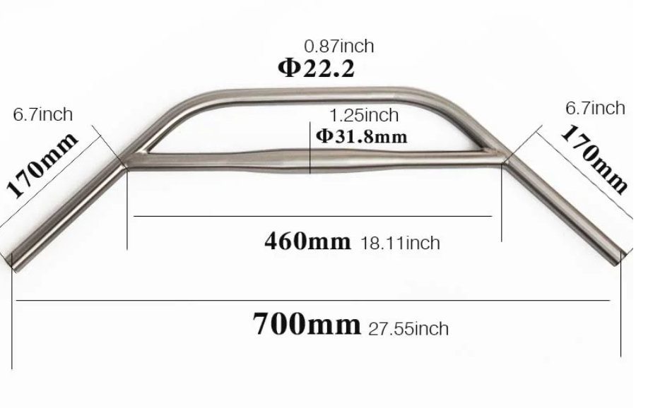TITANIUM Bicycle pure titanium handlebars 31.8mm