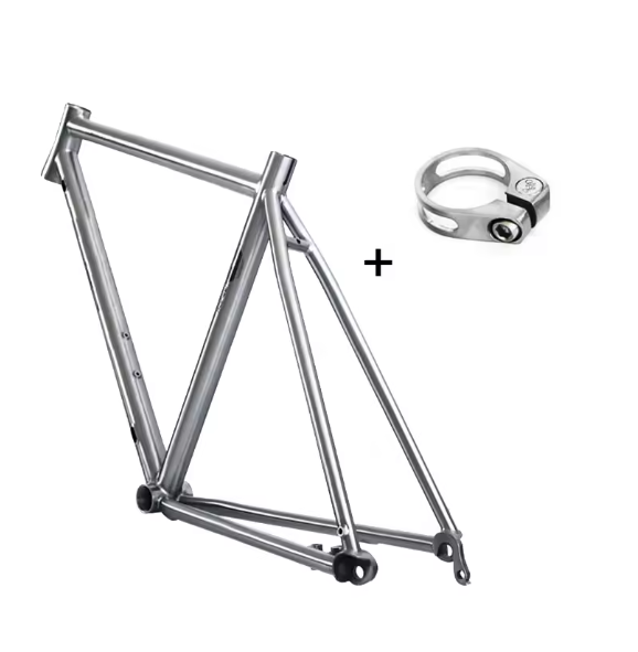 Titanium Alloy Road Gravel Bike Frame 700C Road bike 142*12 Thru Axle, Disc Brake, Flat Amount, Custom Color and Logo