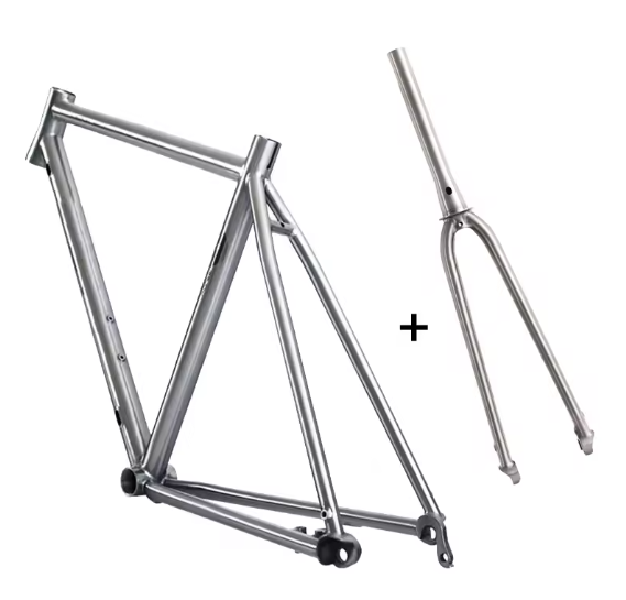 Titanium Alloy Road Gravel Bike Frame 700C Road bike 142*12 Thru Axle, Disc Brake, Flat Amount, Custom Color and Logo