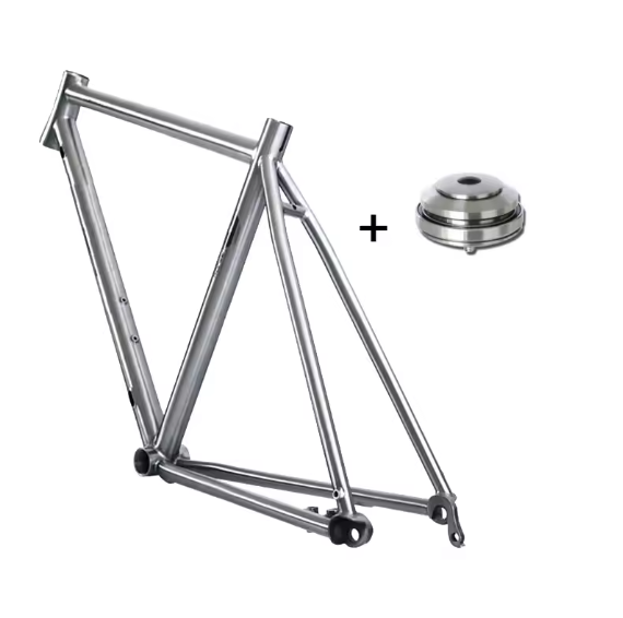 Titanium Alloy Road Gravel Bike Frame 700C Road bike 142*12 Thru Axle, Disc Brake, Flat Amount, Custom Color and Logo