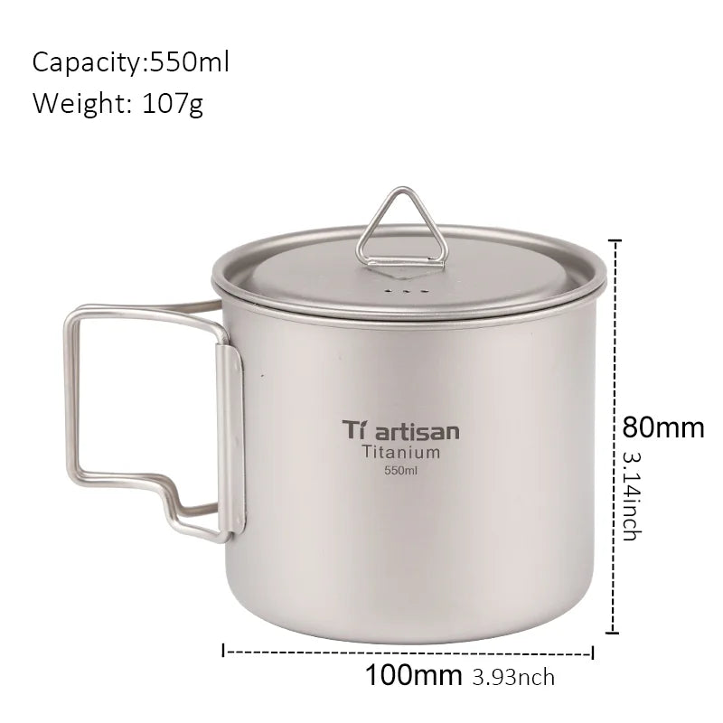 Titanium Folding Water Cup ,Outdoor titanium cup