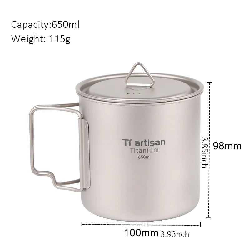 Titanium Folding Water Cup ,Outdoor titanium cup