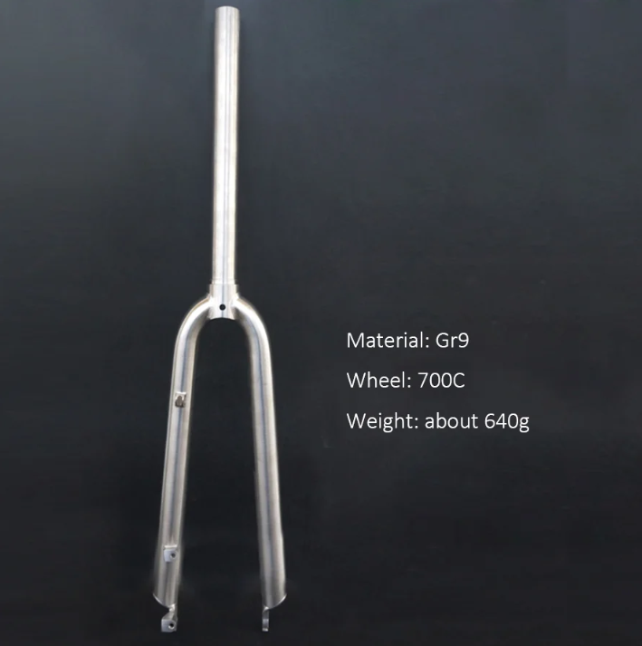 TITANIUM FORK,700C bicycle titanium alloy front fork, road disc brake front fork
