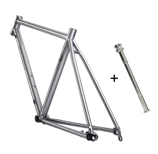 Titanium Alloy Road Gravel Bike Frame 700C Road bike 142*12 Thru Axle, Disc Brake, Flat Amount, Custom Color and Logo