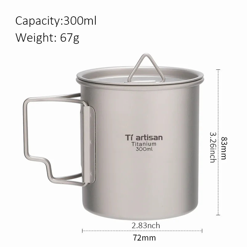 Titanium Folding Water Cup ,Outdoor titanium cup
