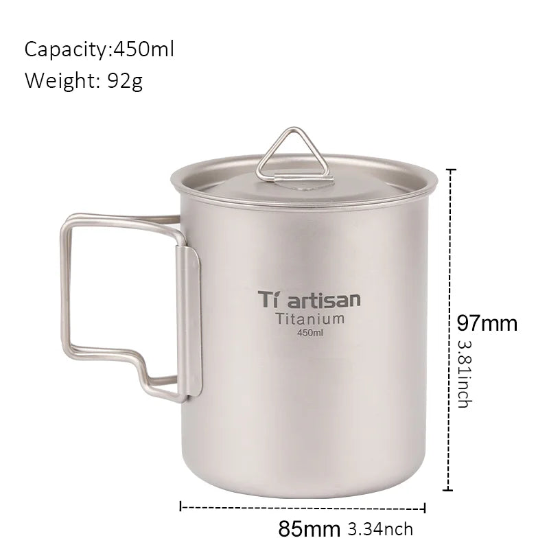 Titanium Folding Water Cup ,Outdoor titanium cup,200ML-750ML